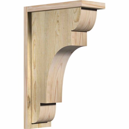 Ekena Millwork New Brighton Rough Sawn Corbel w/Backplate, Douglas Fir, 6"W x 14"D x 22"H COR06X14X22NEB01RDF